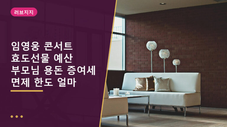 임영웅 콘서트 효도선물