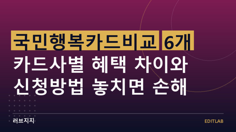 국민행복카드비교
