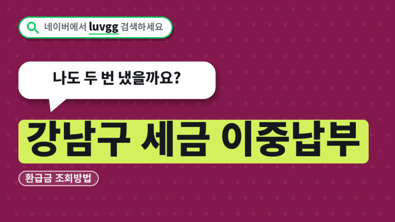 강남구 세금 이중납부
