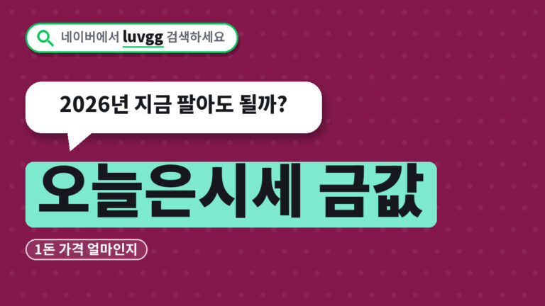 오늘은시세 금값