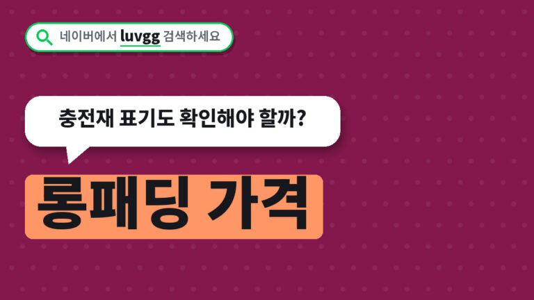 롱패딩 가격